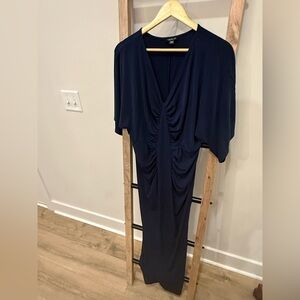 VENUS Deep Blue Long Sleeve Dress